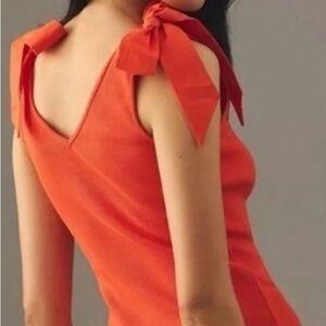 Maeve by Anthropologie orange tank with bow straps